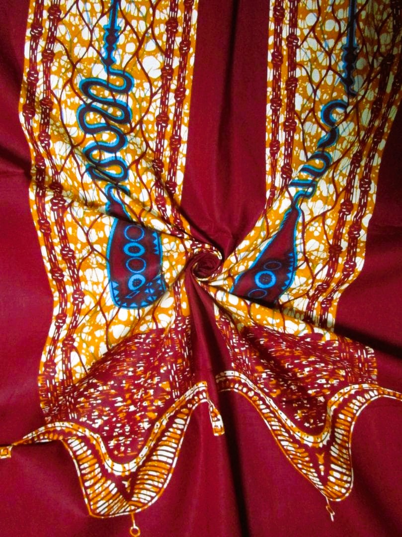 画像: アフリカンプリント生地 パーニュ