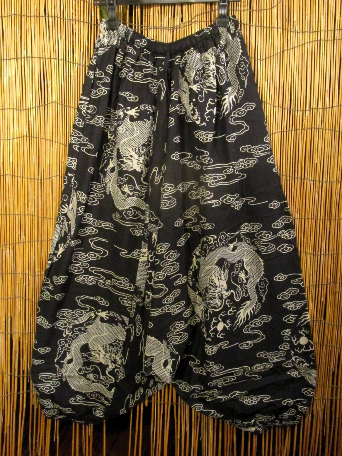 画像1: 和風プリント＊コットン素材＊ふんわり＊サルエルパンツ