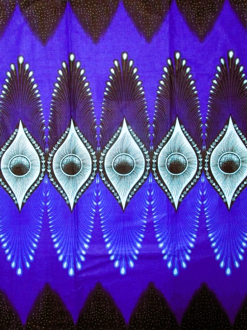 画像1: アフリカンプリント生地 パーニュ