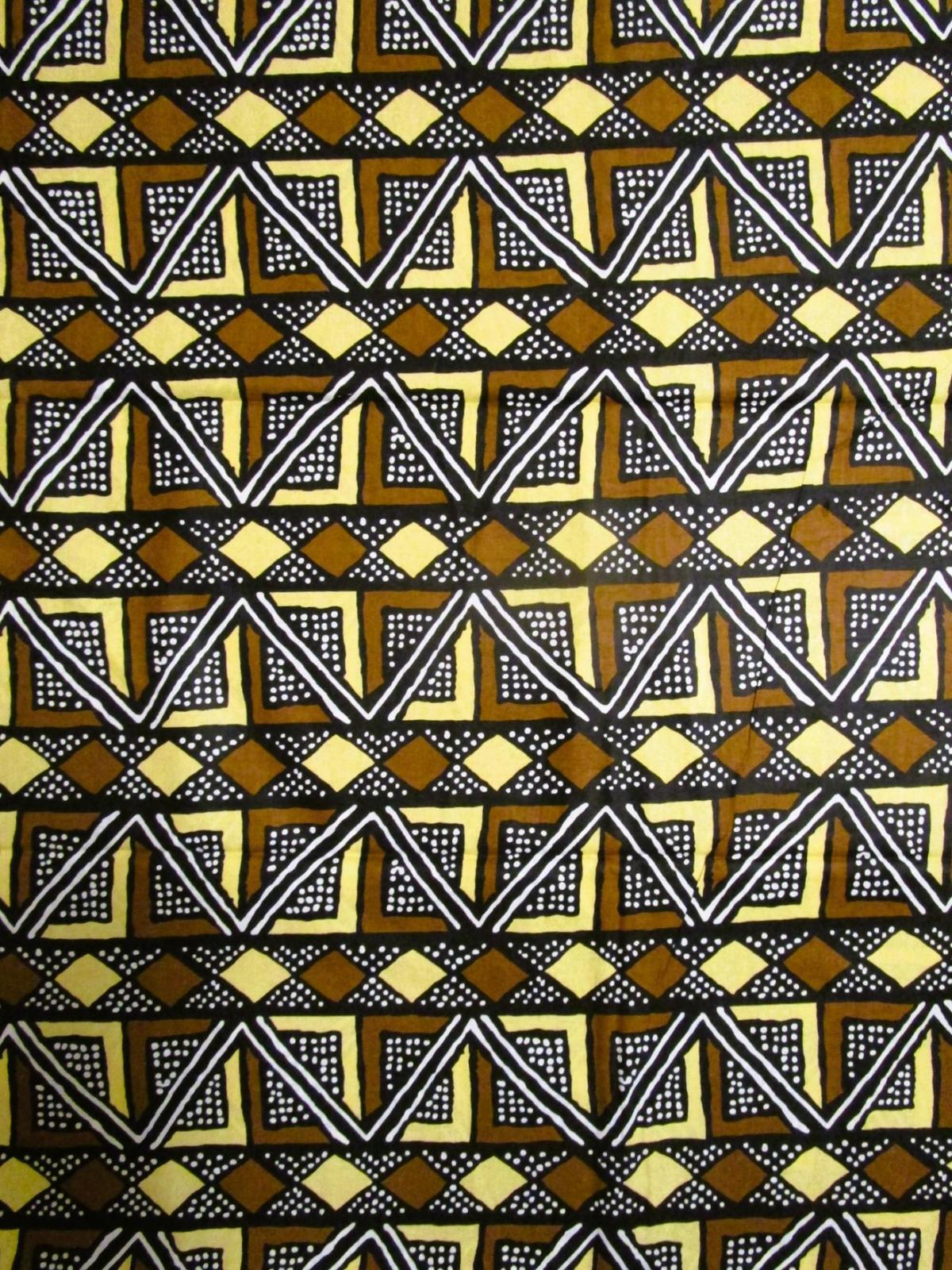 画像1: アフリカンプリント生地 パーニュ