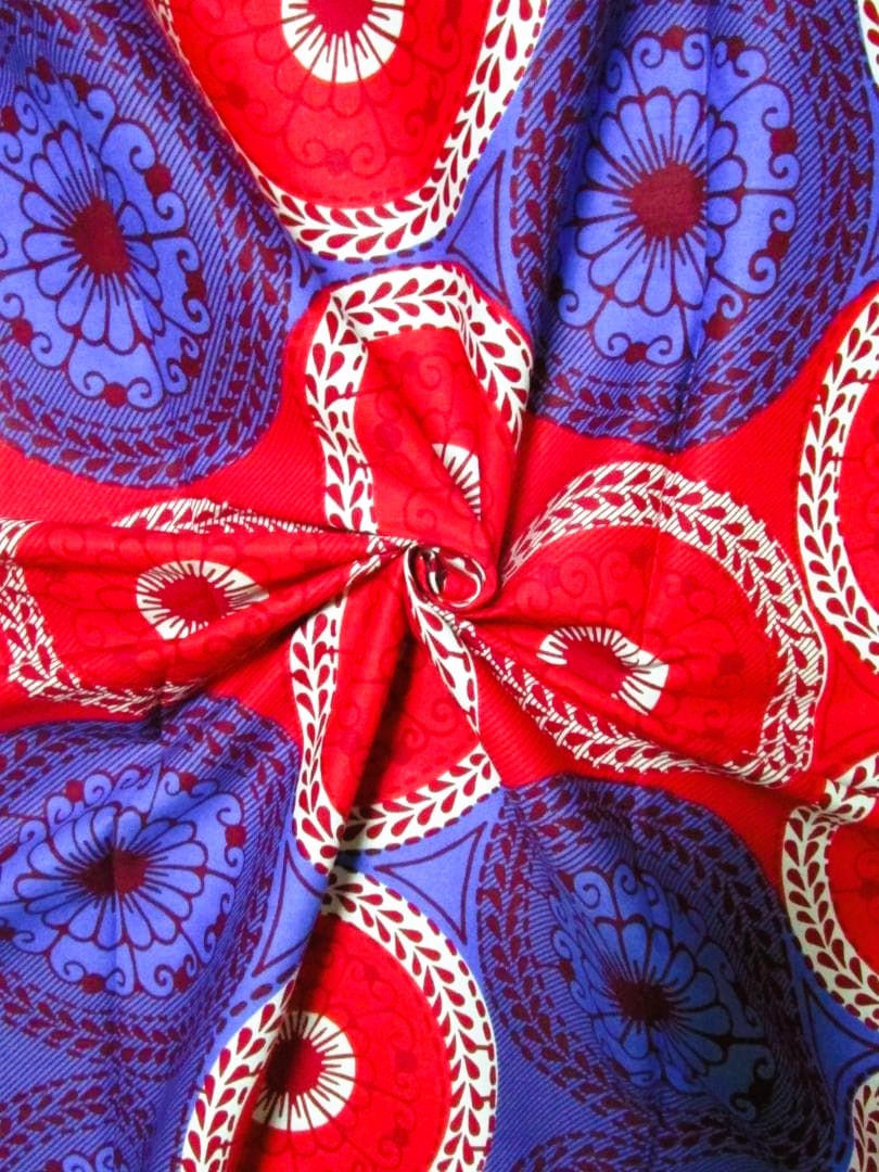 画像: アフリカンプリント生地 パーニュ