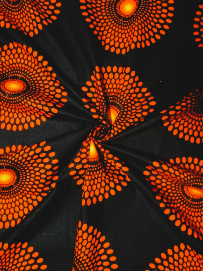 画像: アフリカンプリント生地 パーニュ