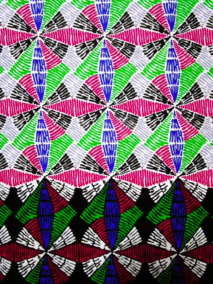 画像: アフリカンプリント生地 パーニュ