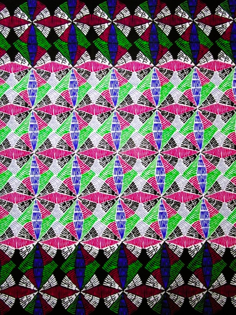 画像1: アフリカンプリント生地 パーニュ