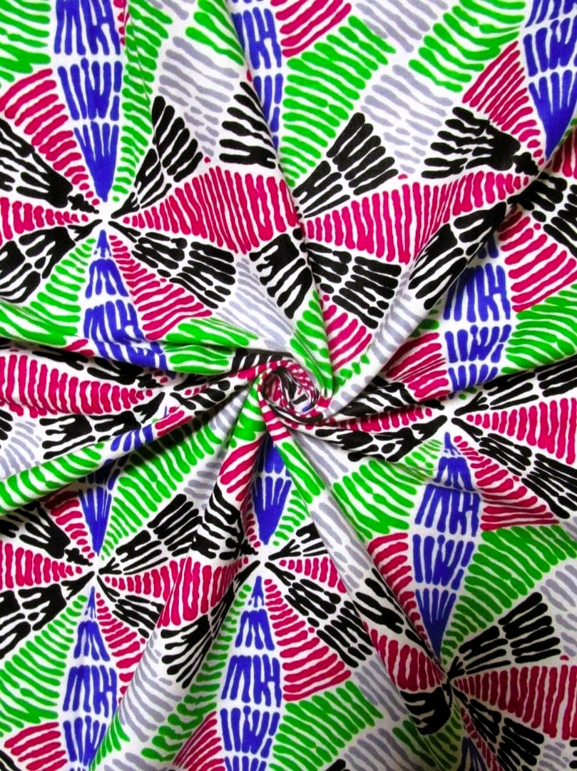 画像: アフリカンプリント生地 パーニュ