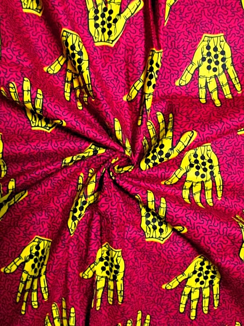 画像: アフリカンプリント生地 パーニュ