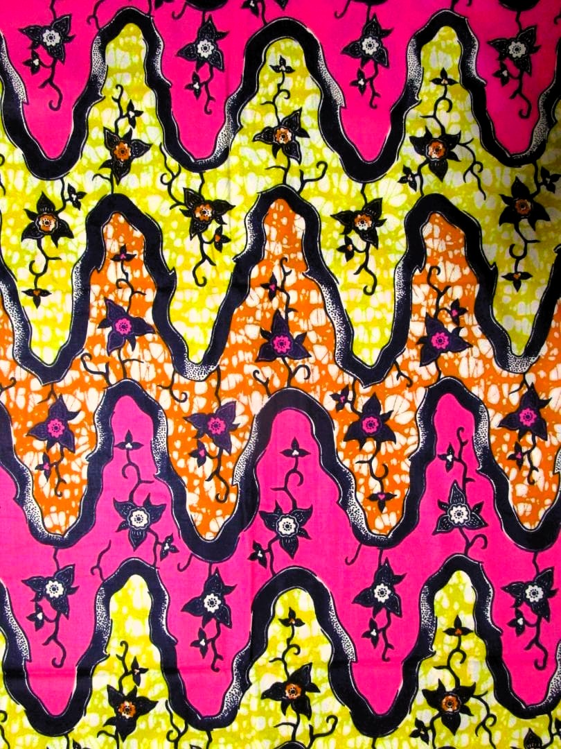 画像: アフリカンプリント生地 パーニュ