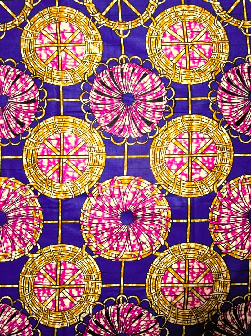 画像: アフリカンプリント生地 パーニュ