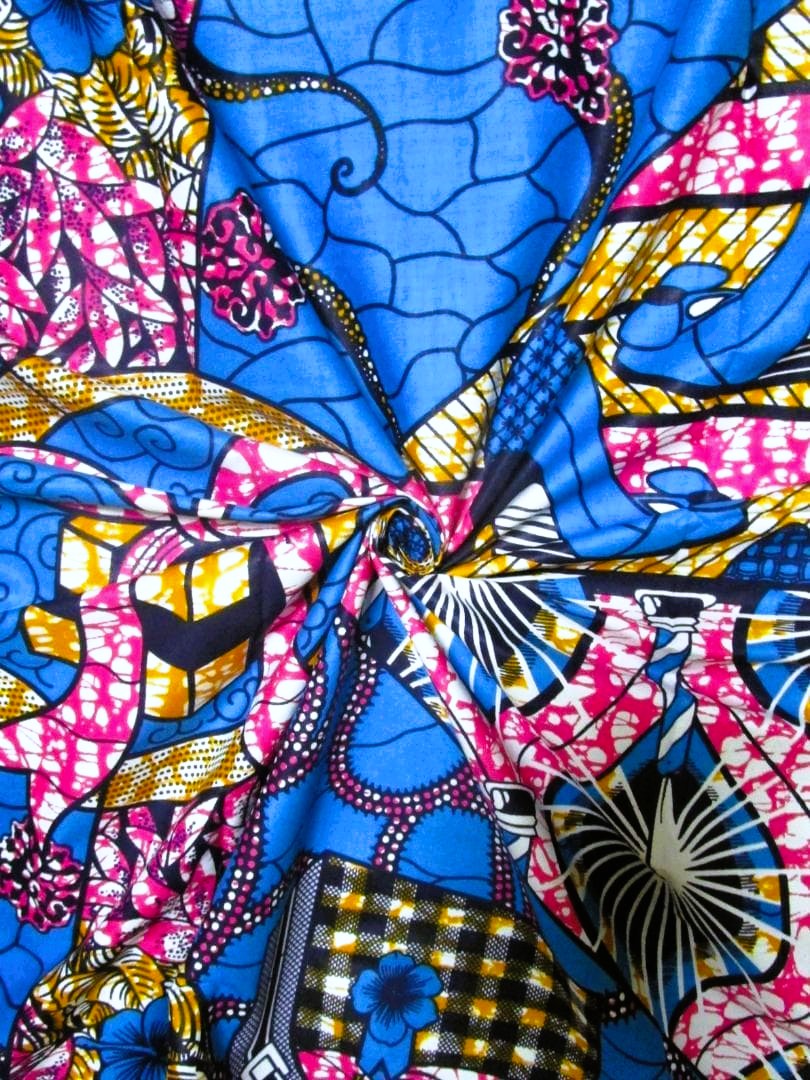 画像: アフリカンプリント生地 パーニュ