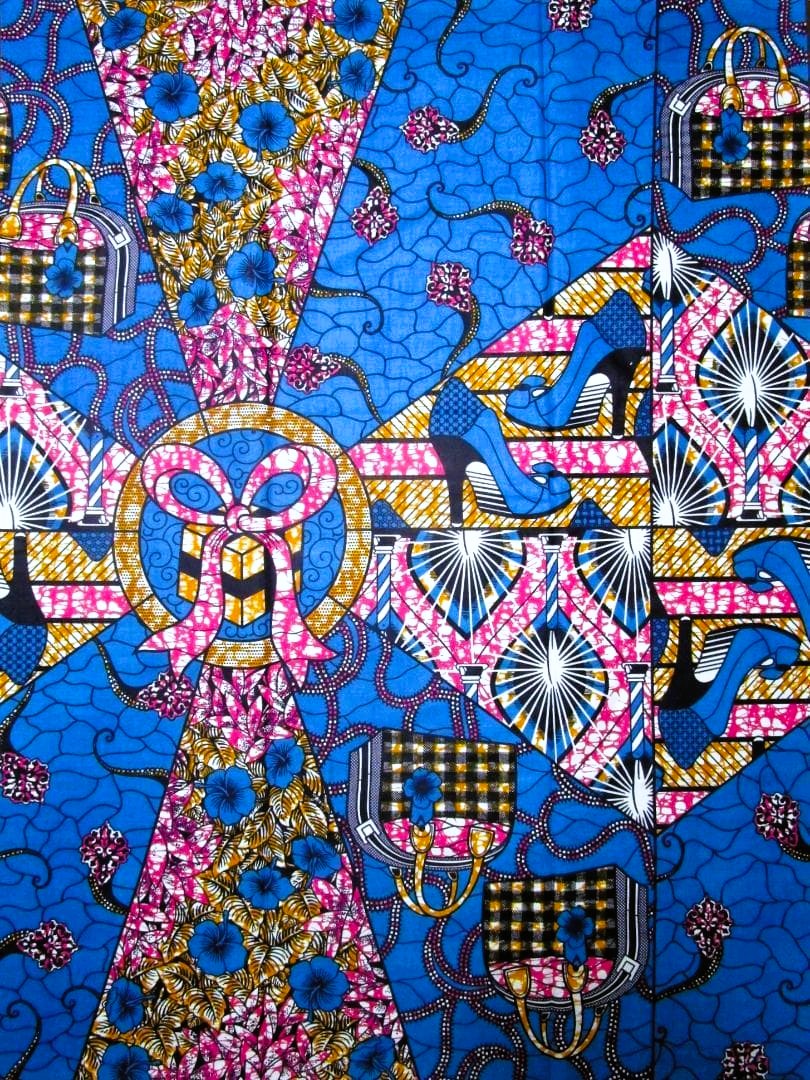 画像1: アフリカンプリント生地 パーニュ