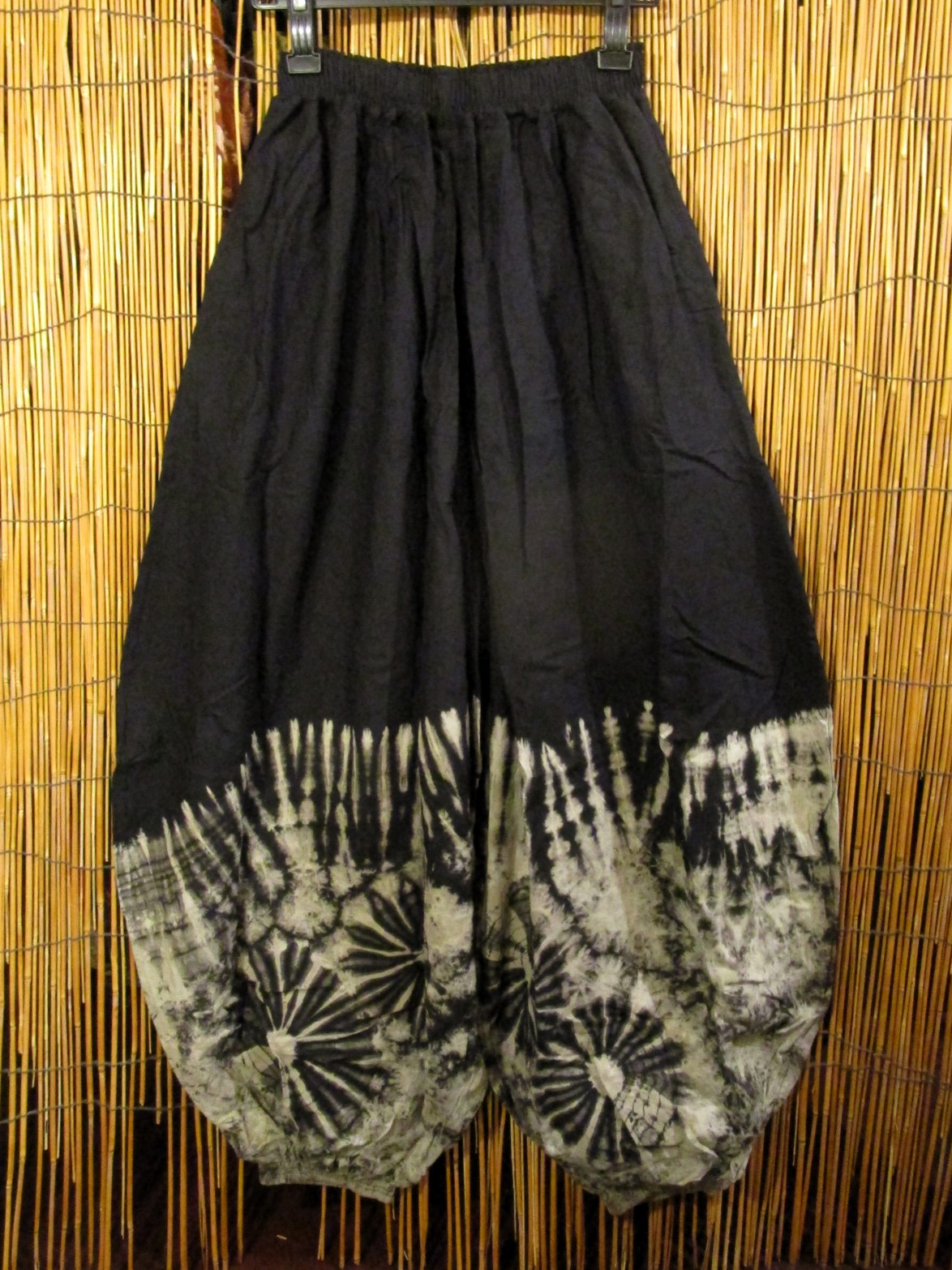 画像1: モノトーンタイダイ染め＊コットン素材＊ゆったりシルエット＊ビッグアラジンパンツ＊バルーンパンツ