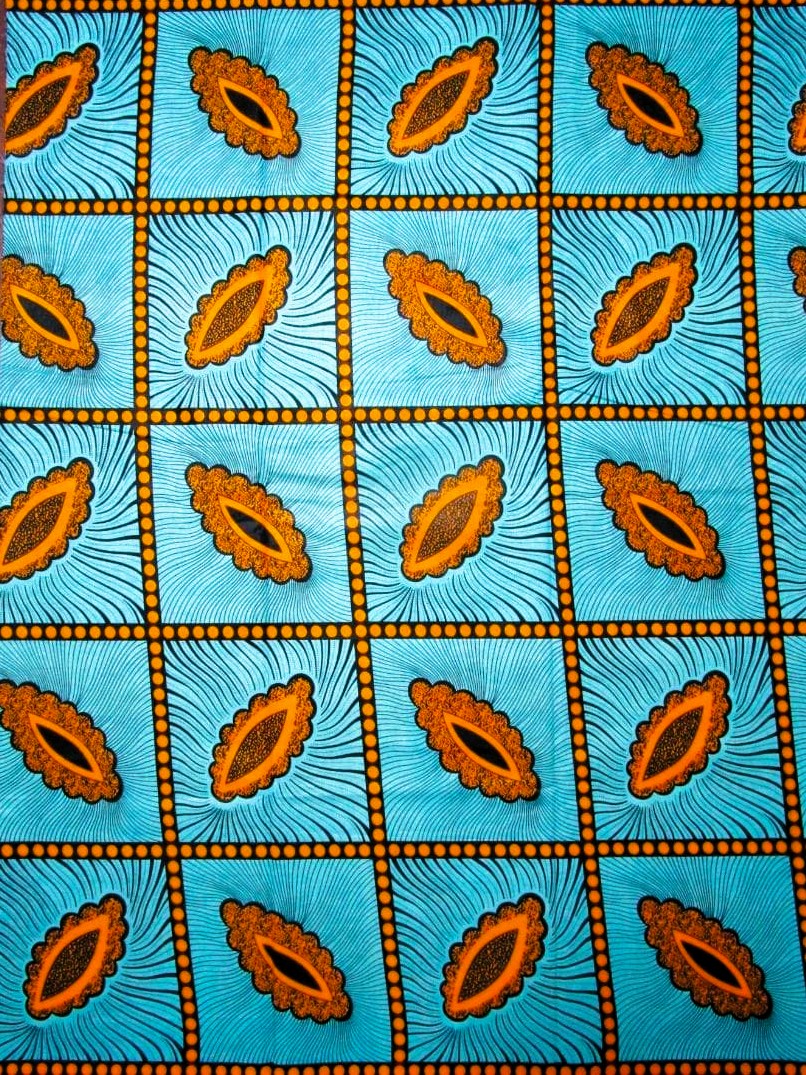 画像1: アフリカンプリント生地 パーニュ