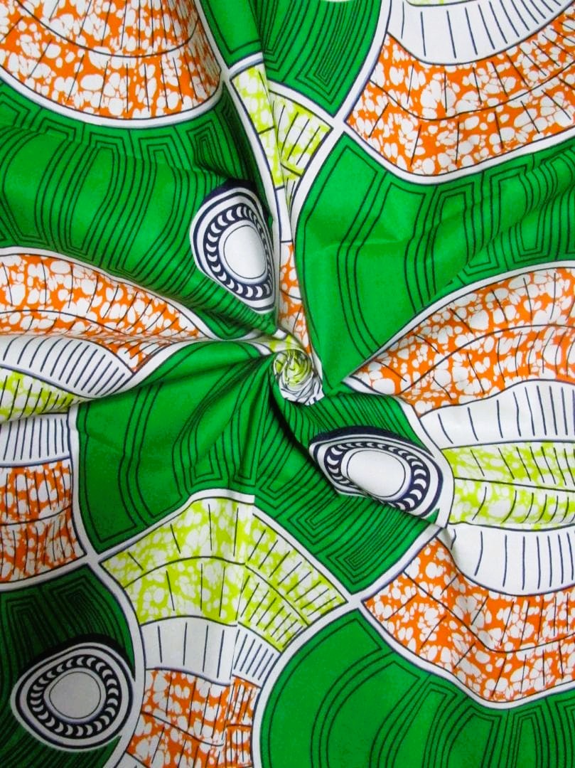 画像: アフリカンプリント生地 パーニュ