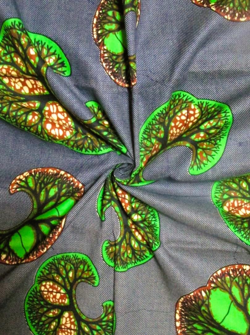 画像: アフリカンプリント生地 パーニュ