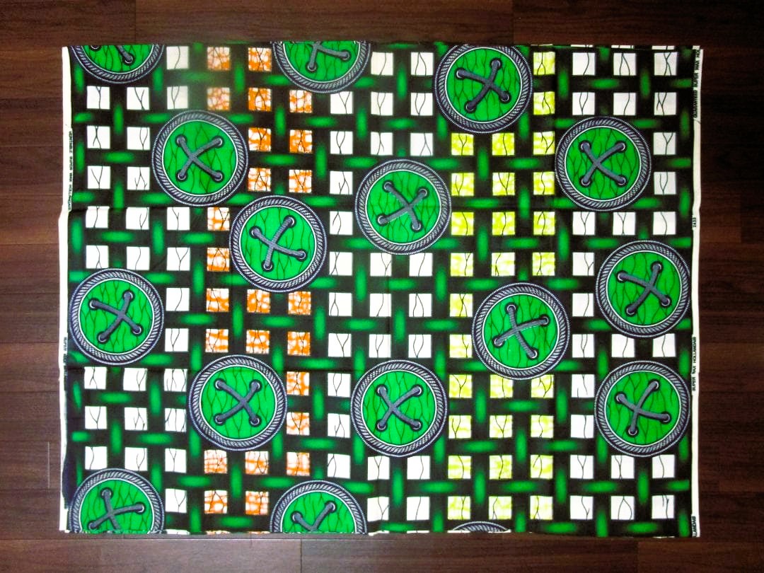 画像: アフリカンプリント生地 パーニュ