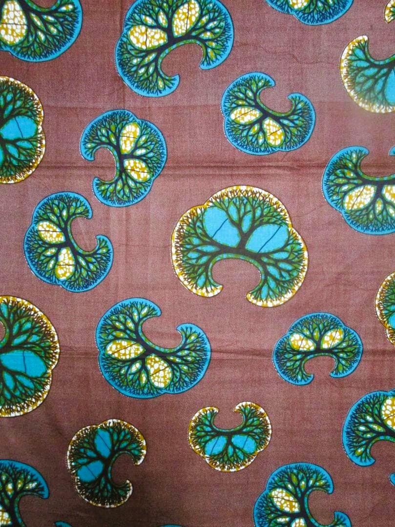 画像1: アフリカンプリント生地 パーニュ