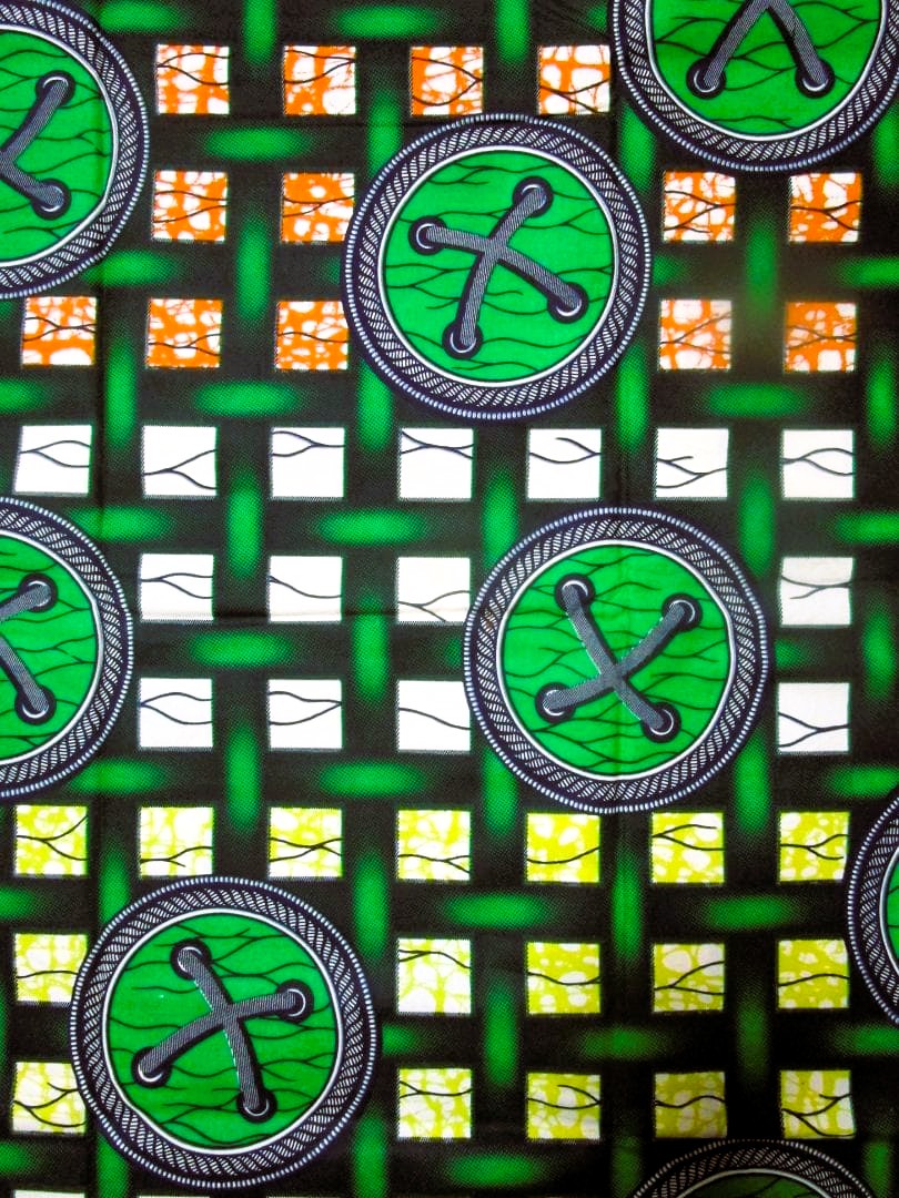 画像: アフリカンプリント生地 パーニュ