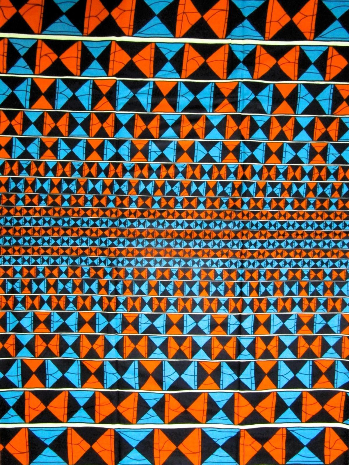 画像1: アフリカンプリント生地 パーニュ