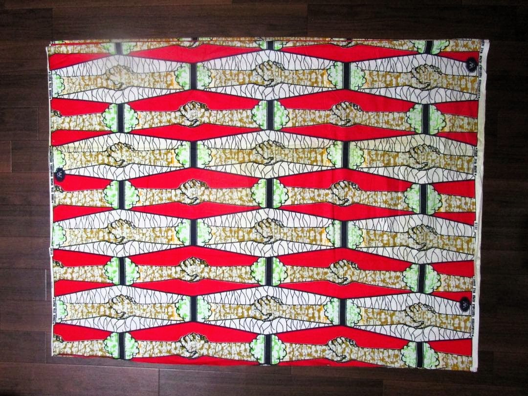 画像: アフリカンプリント生地 パーニュ