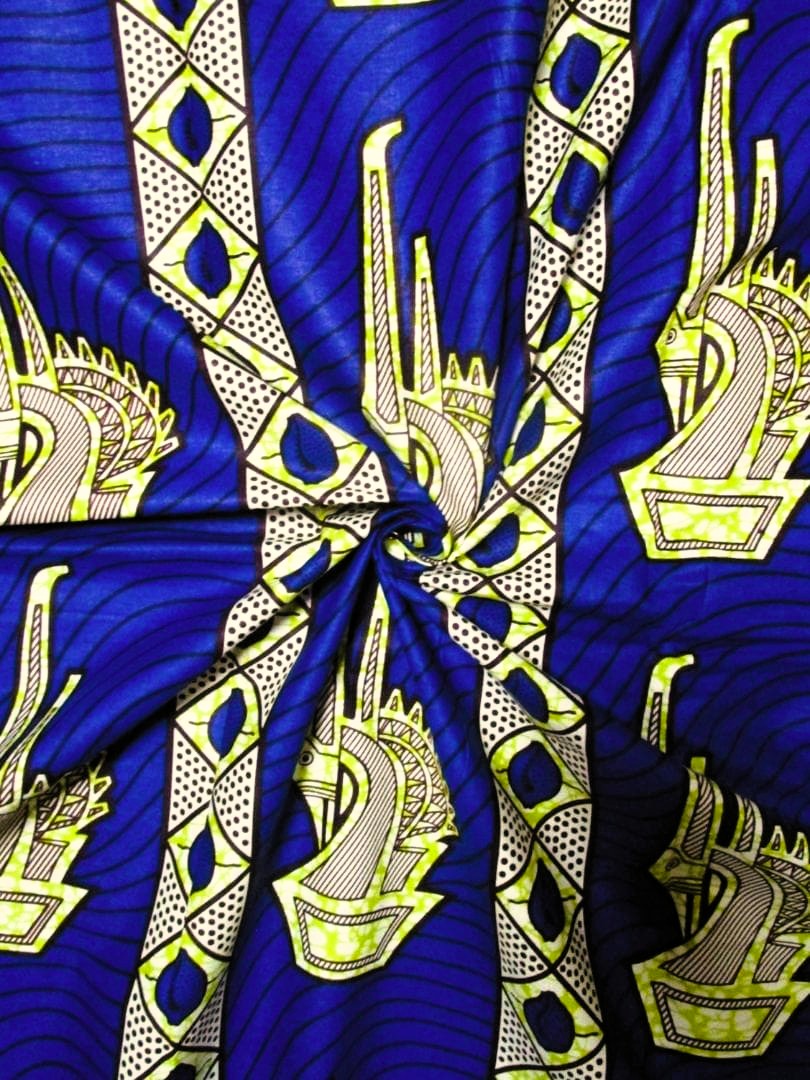 画像: アフリカンプリント生地 パーニュ