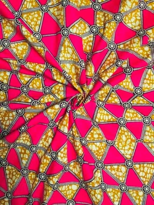 画像: アフリカンプリント生地 パーニュ