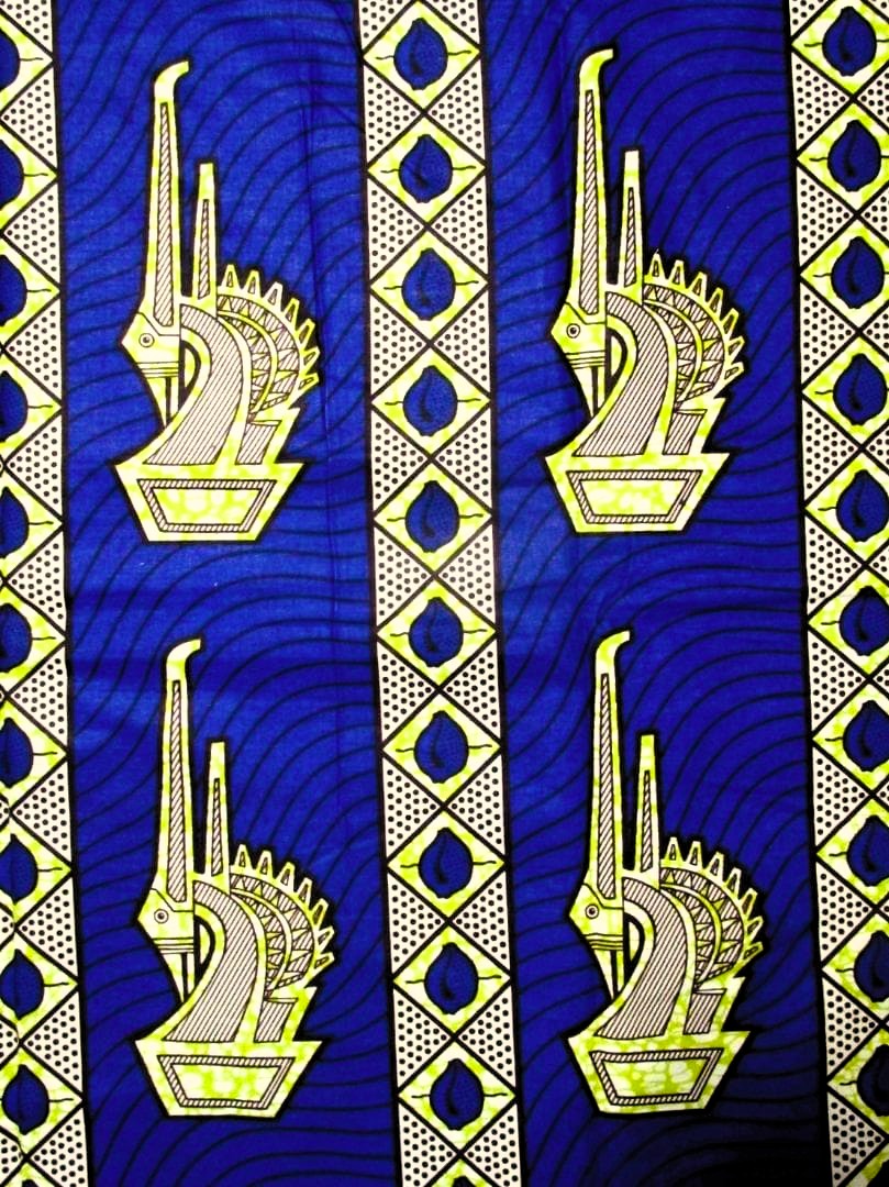 画像: アフリカンプリント生地 パーニュ