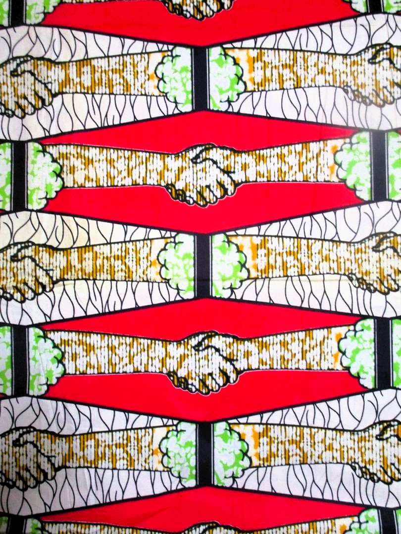 画像: アフリカンプリント生地 パーニュ