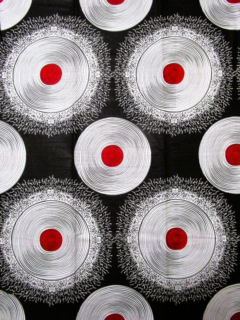 画像1: アフリカンプリント生地 パーニュ