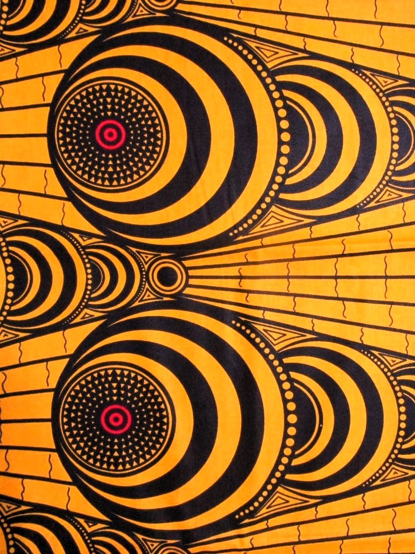 画像: アフリカンプリント生地 パーニュ