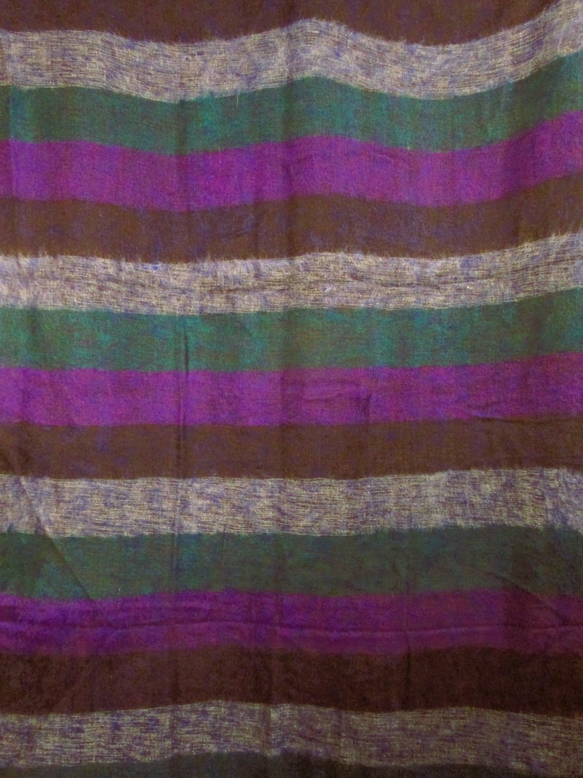 画像: アクリルウール素材＊ネパール製＊フリンジ＊大判＊起毛ストール