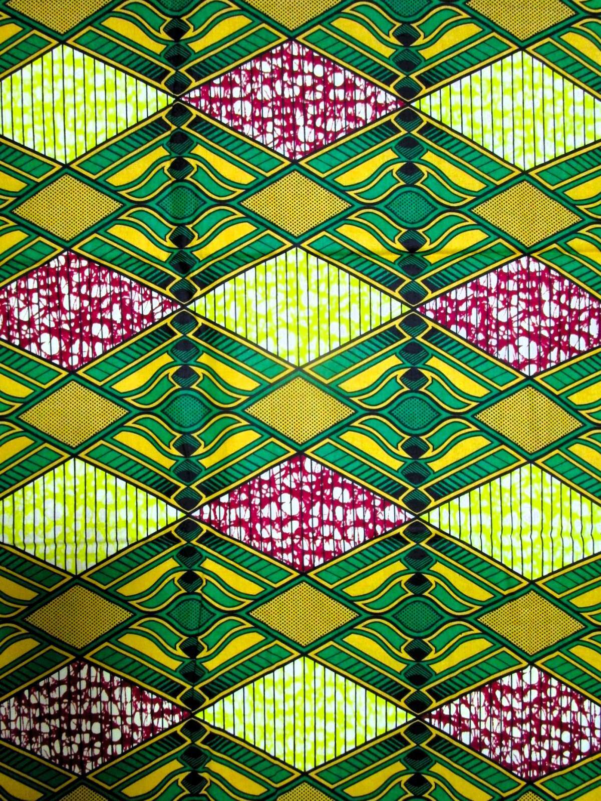 画像1: アフリカンプリント生地 パーニュ