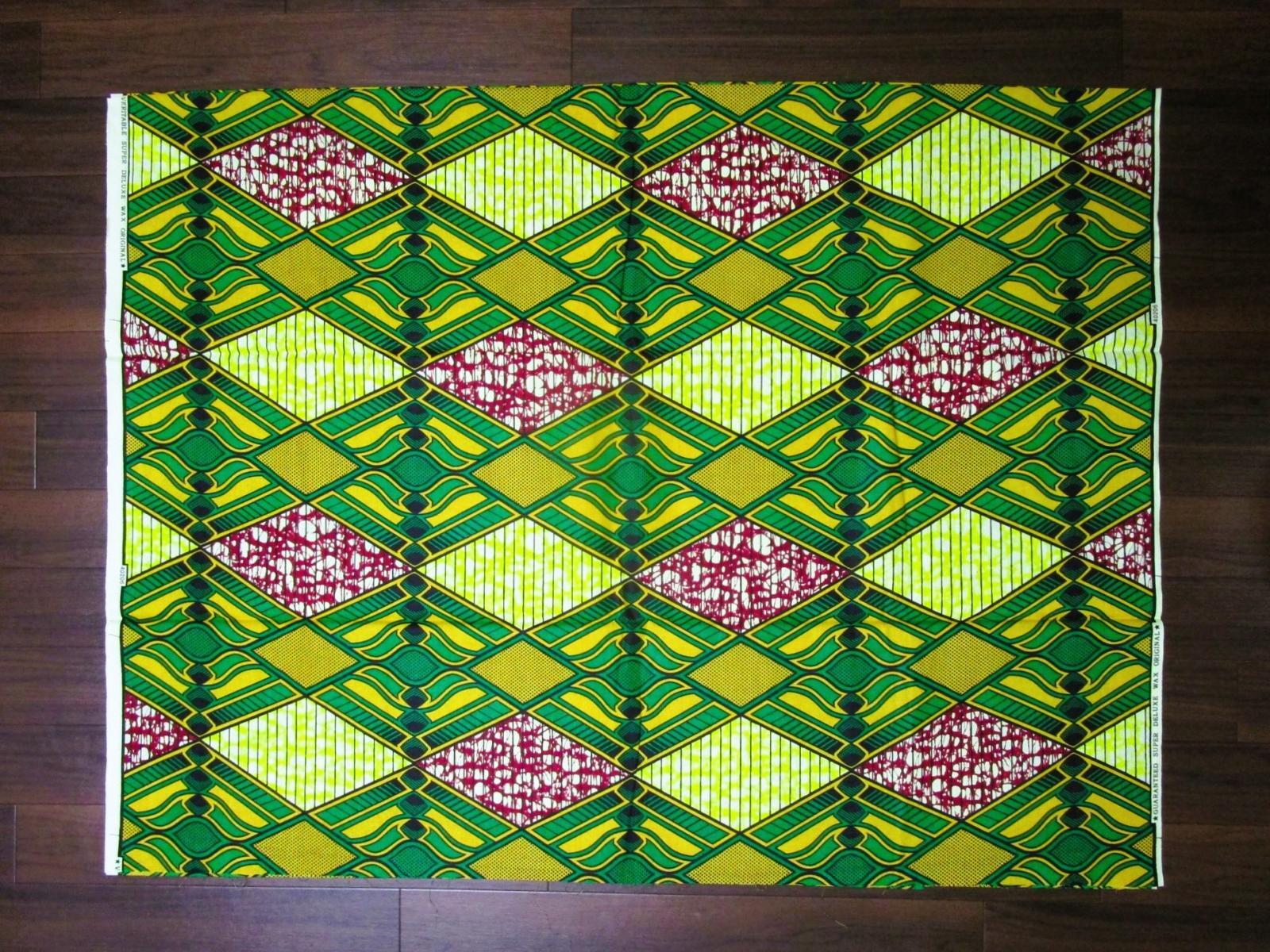 画像: アフリカンプリント生地 パーニュ