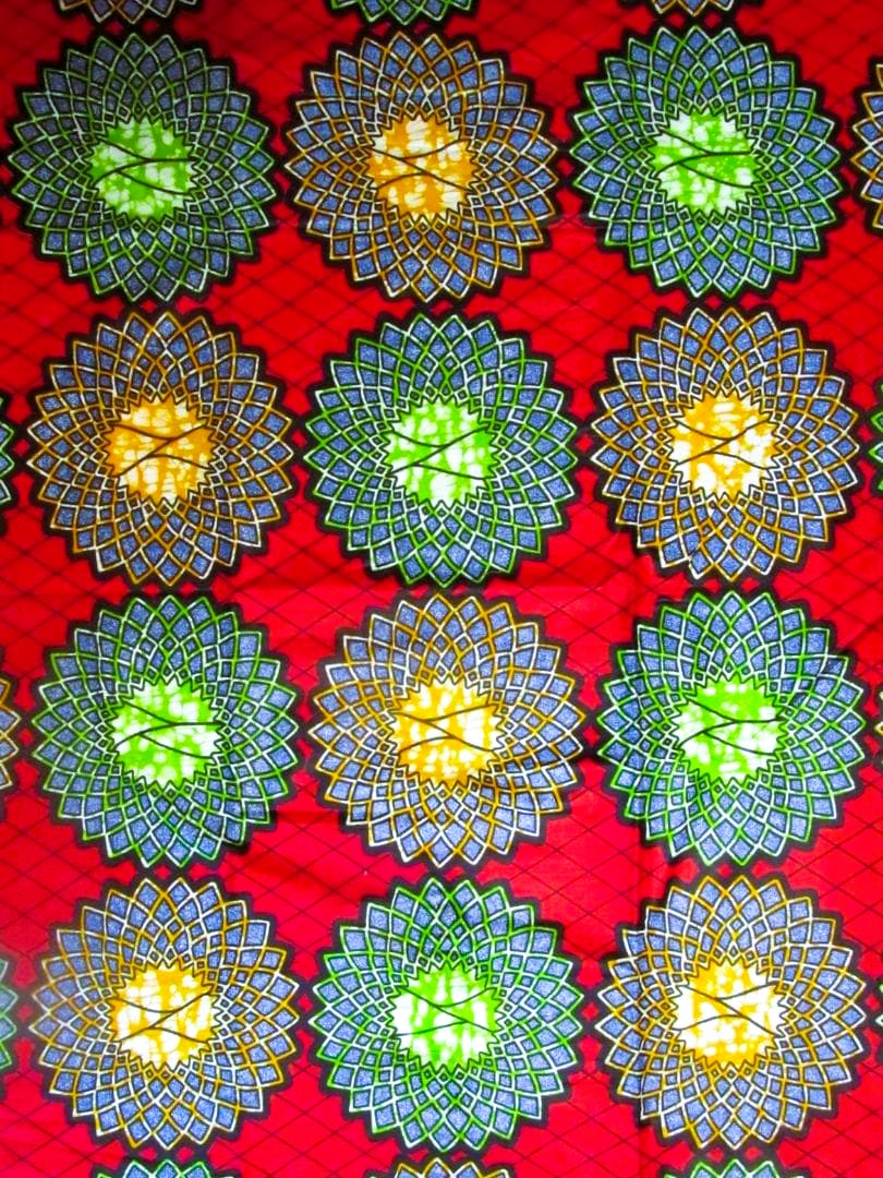 画像1: アフリカンプリント生地 パーニュ