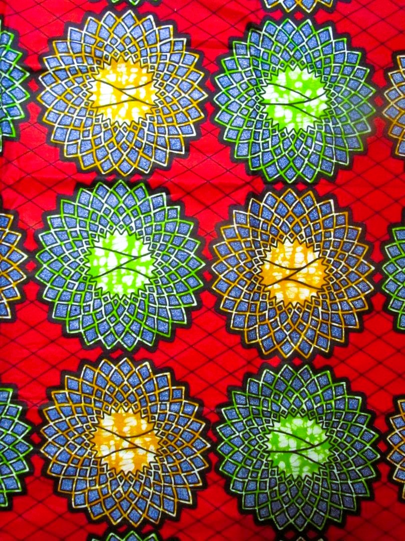 画像: アフリカンプリント生地 パーニュ