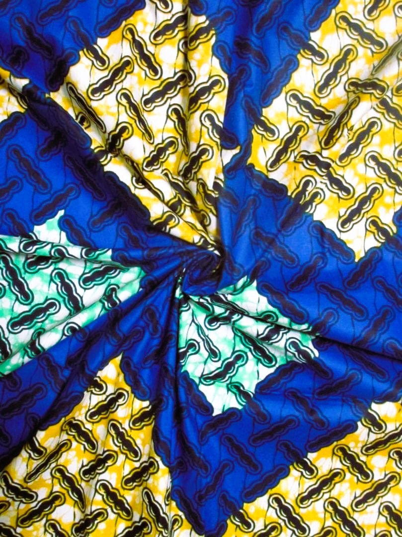 画像: アフリカンプリント生地 パーニュ