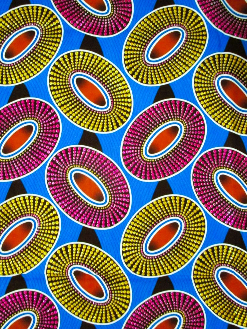 画像1: アフリカンプリント生地 パーニュ