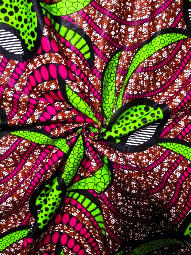 画像: アフリカンプリント生地 パーニュ