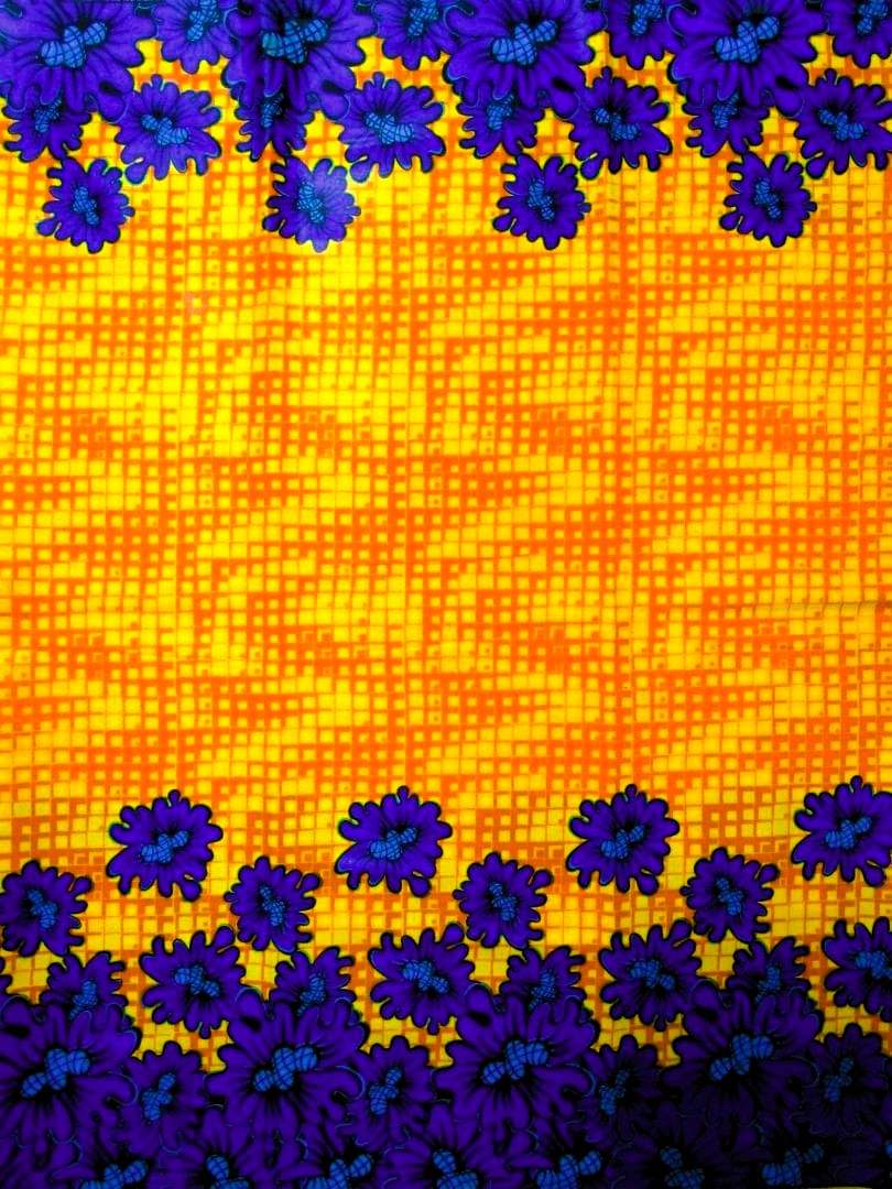 画像1: アフリカンプリント生地 パーニュ