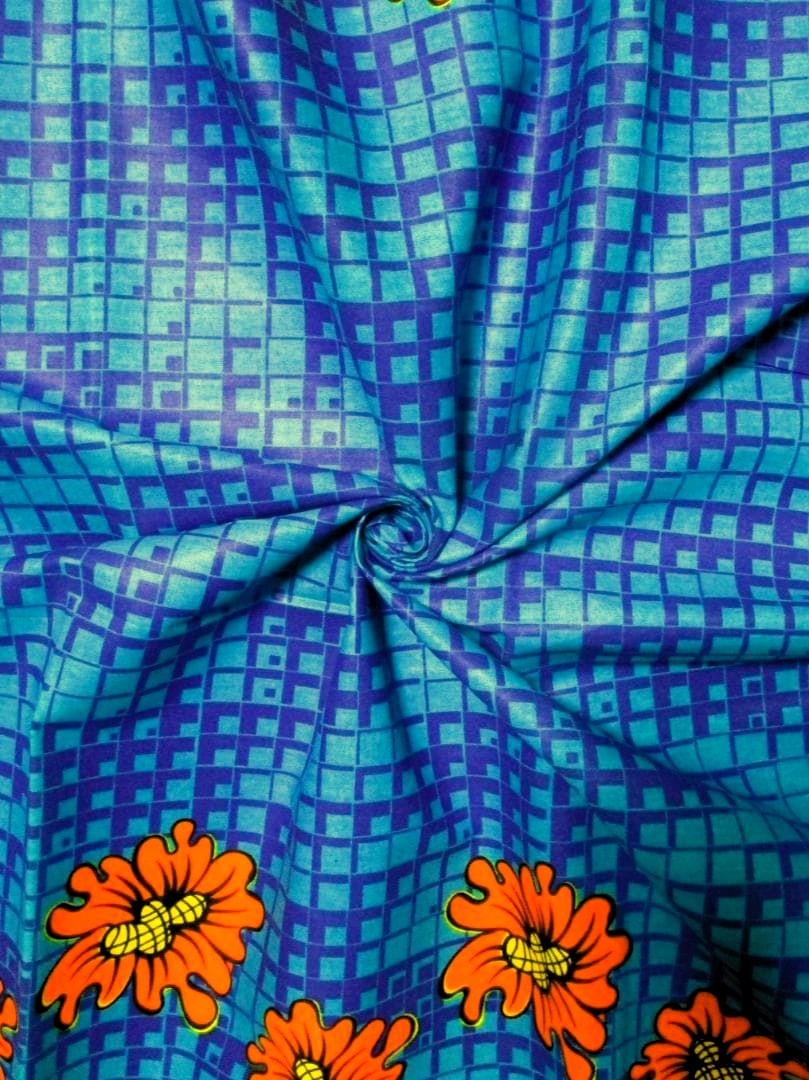 画像: アフリカンプリント生地 パーニュ