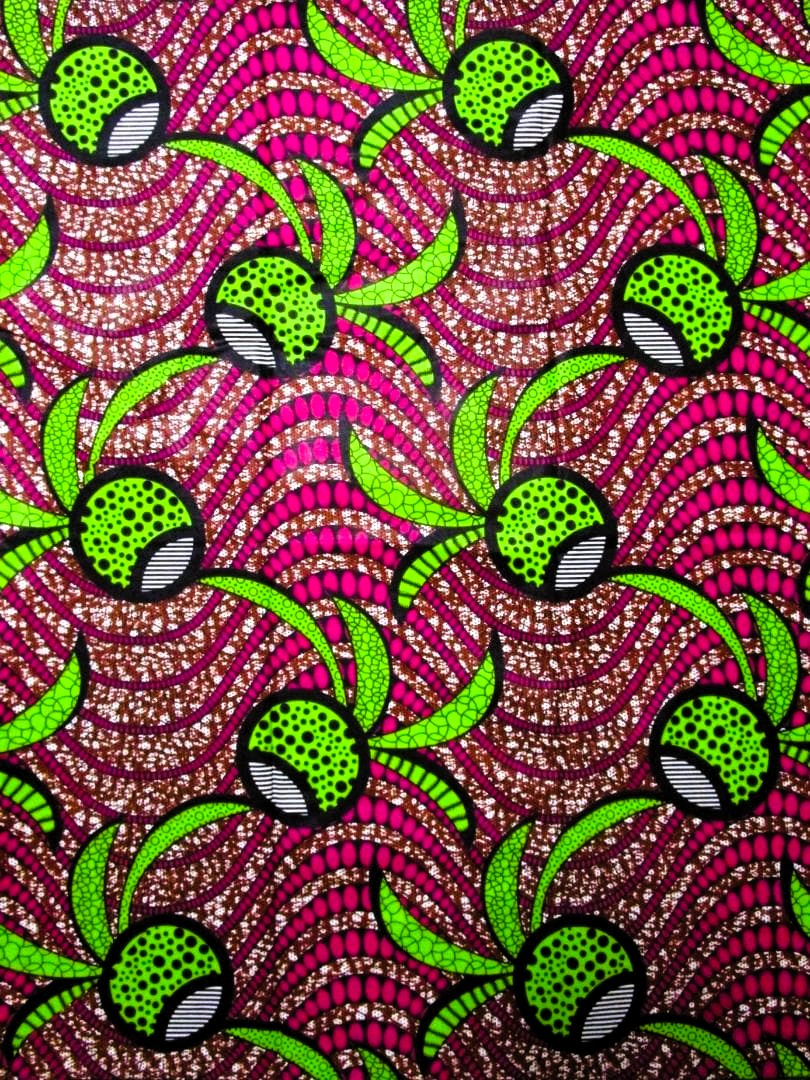 画像1: アフリカンプリント生地 パーニュ