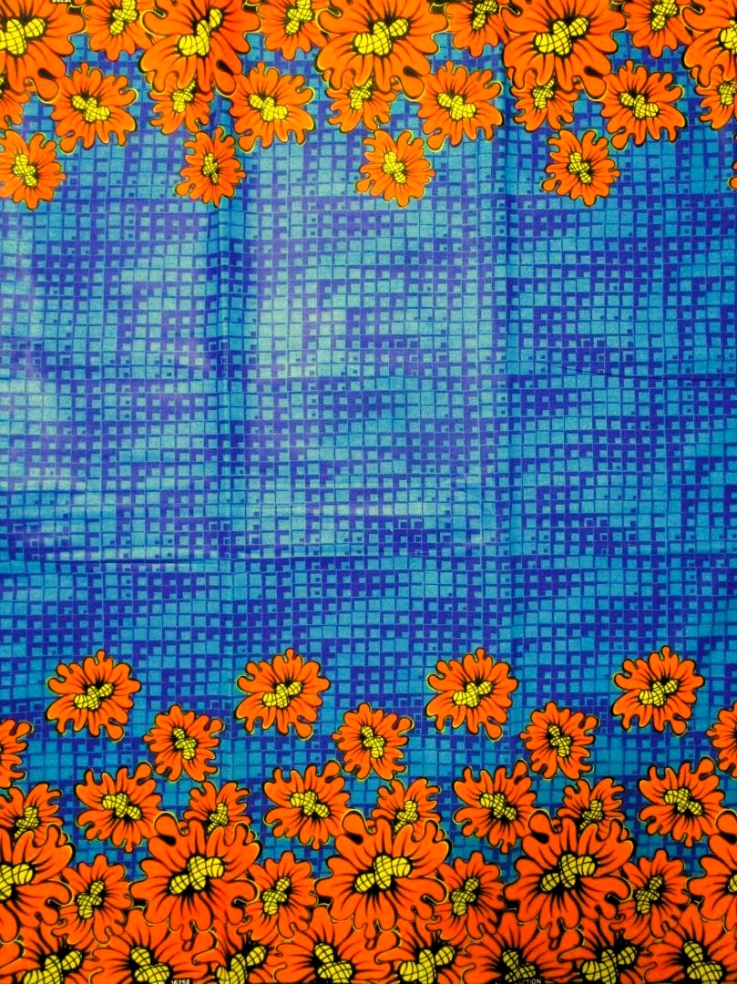 画像1: アフリカンプリント生地 パーニュ