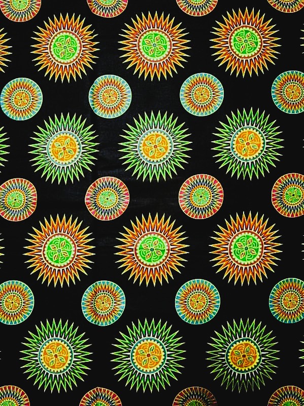 画像: アフリカンプリント生地 パーニュ