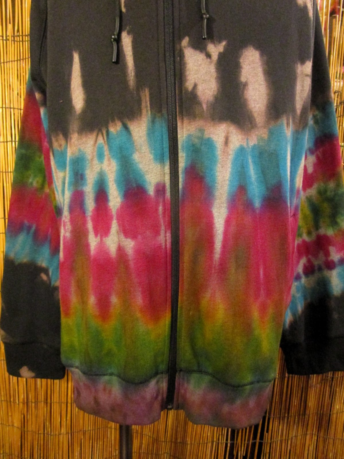 画像: タイダイ染め＊裏起毛＊スウェット生地＊ジップアップ＊パーカー＊ＸＬ