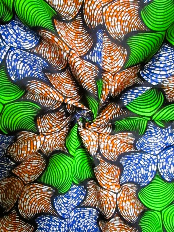 画像: アフリカンプリント生地 パーニュ