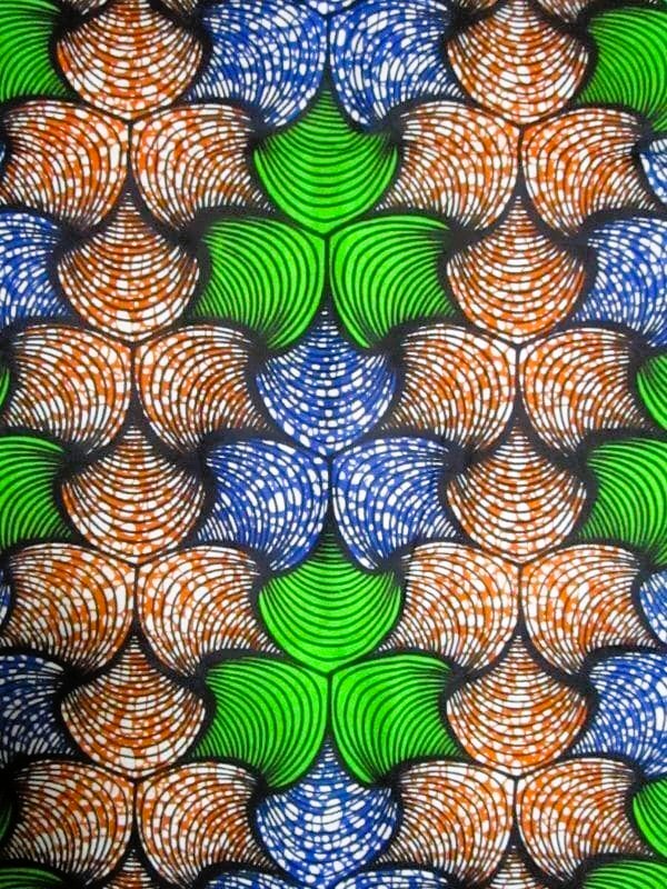 画像: アフリカンプリント生地 パーニュ