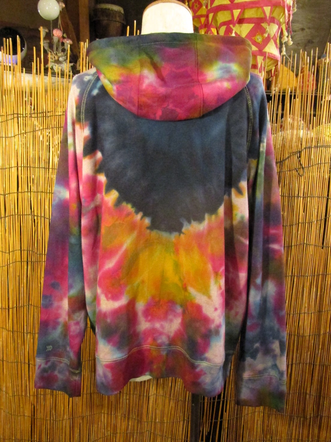 画像3: タイダイ染め＊裏起毛＊スウェット生地＊ジップアップ＊パーカー＊ＸＬ