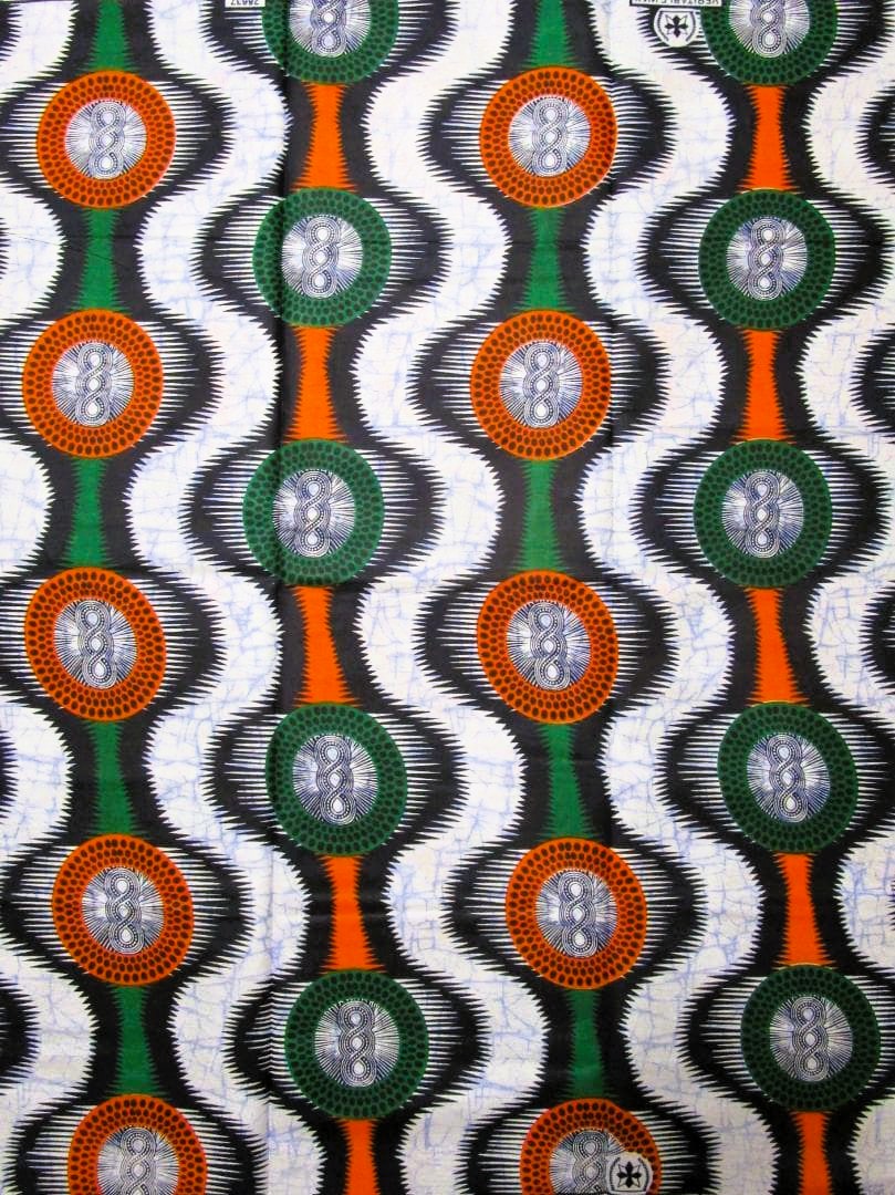 画像1: アフリカンプリント生地 パーニュ