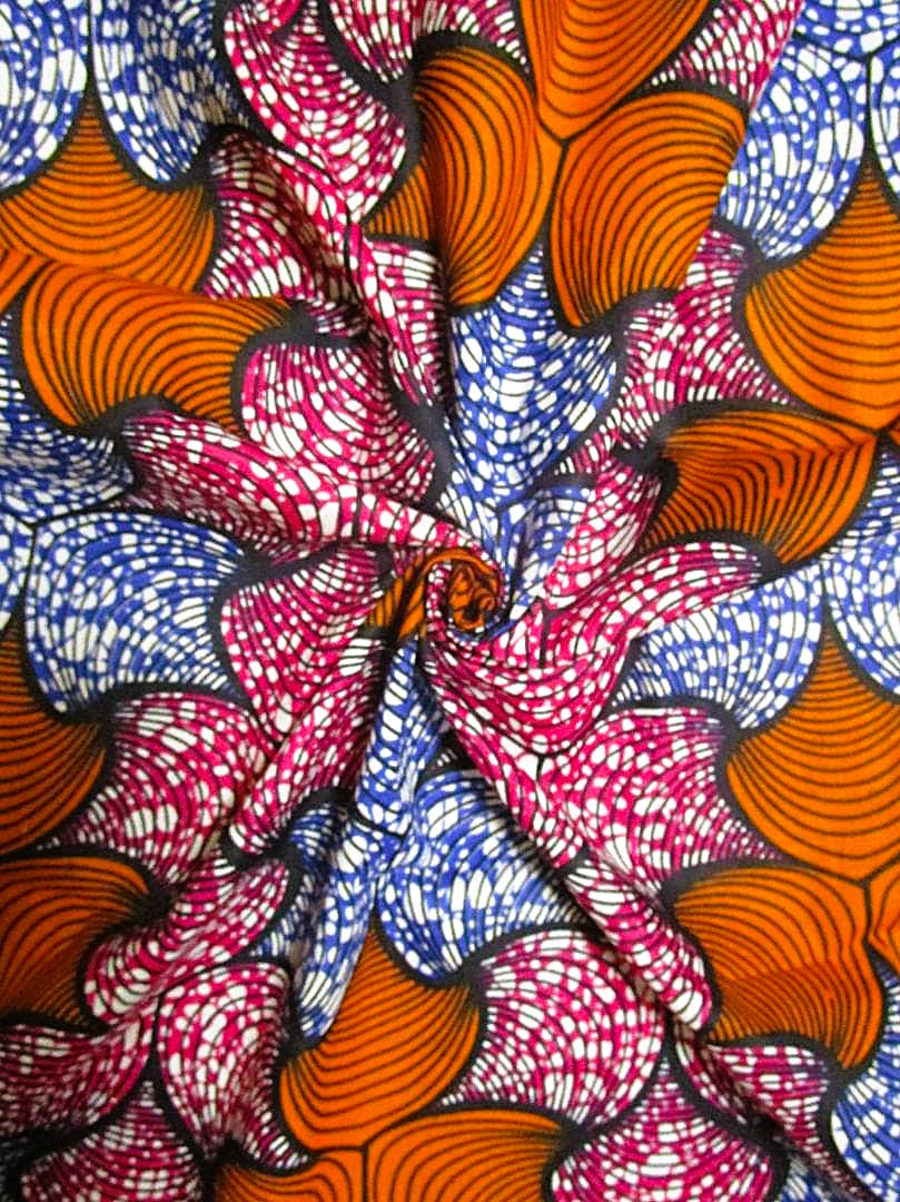 画像: アフリカンプリント生地 パーニュ