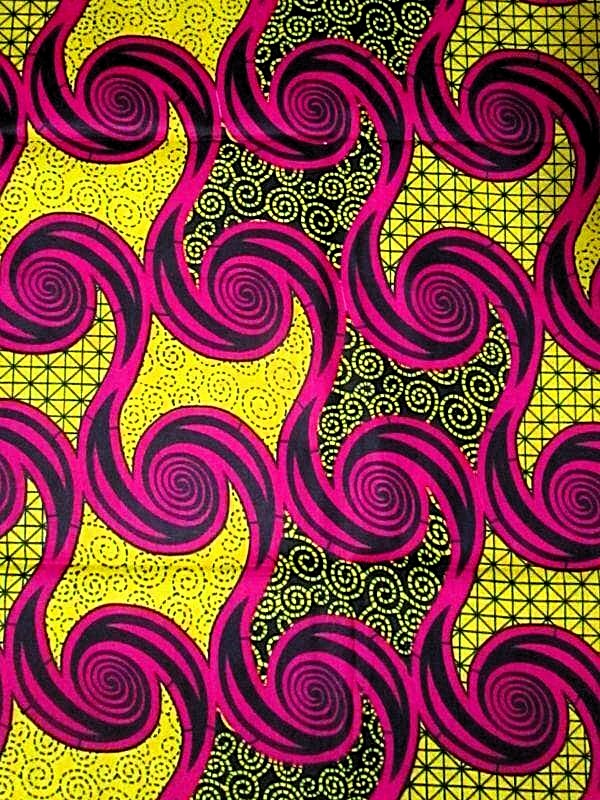 画像: アフリカンプリント生地 パーニュ