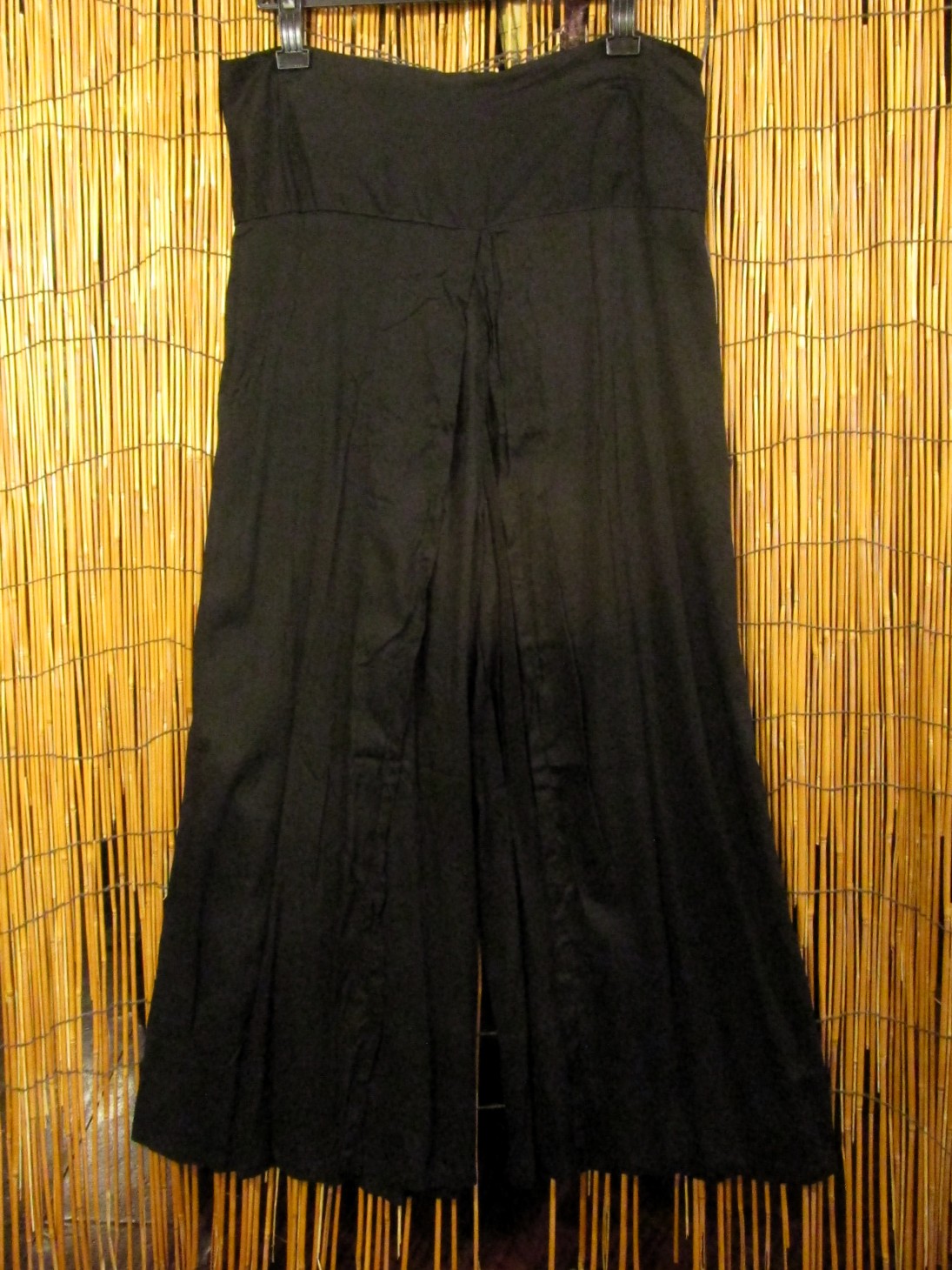 画像1: 無地＊レーヨン素材＊巻きタイプ＊ロングパンツ＊ラップパンツ